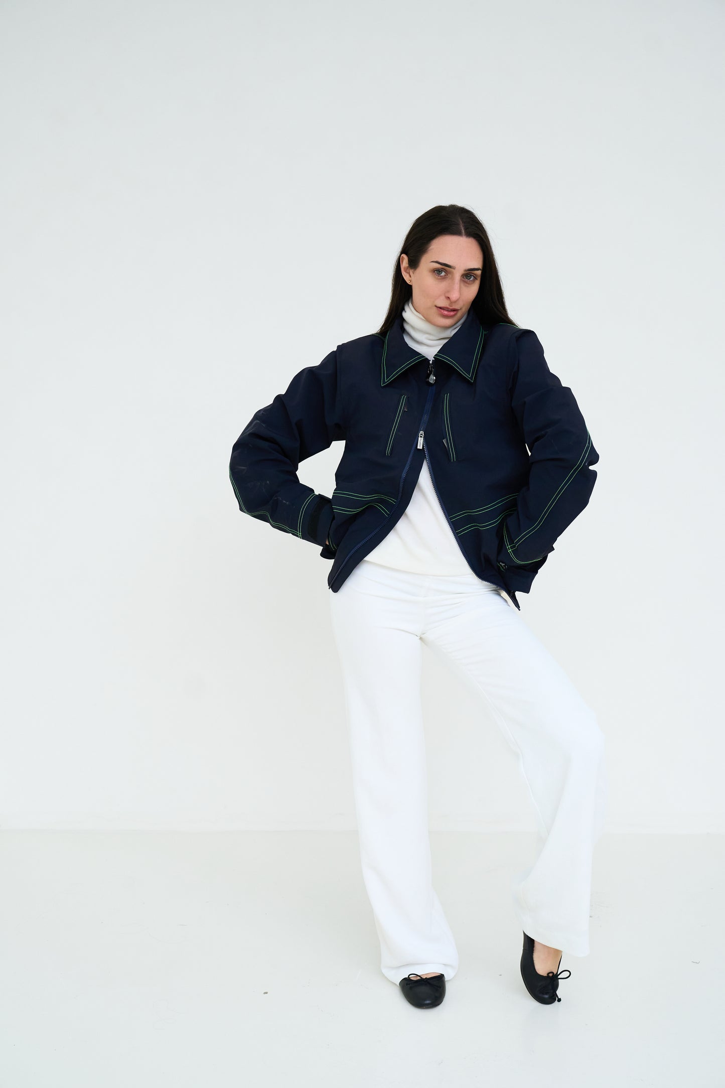 NAVY SKI JACKET