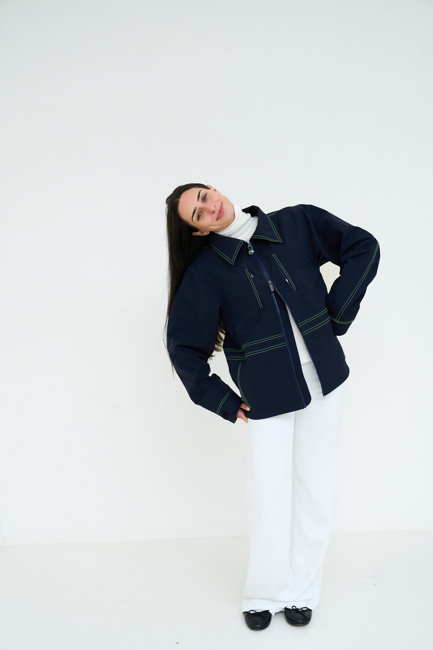NAVY SKI JACKET